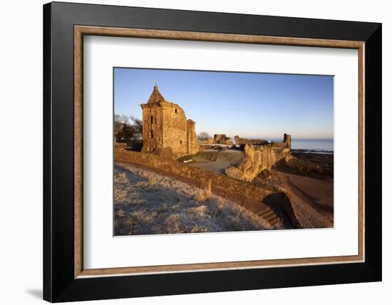 St. Andrews Castle at Dawn, Fife, Scotland, United Kingdom, Europe-Mark Sunderland-Framed Photographic Print