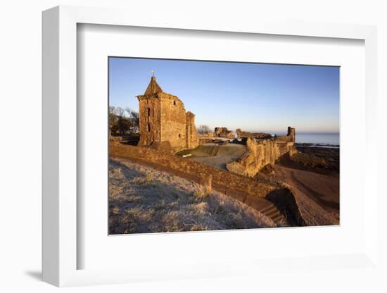 St. Andrews Castle at Dawn, Fife, Scotland, United Kingdom, Europe-Mark Sunderland-Framed Photographic Print