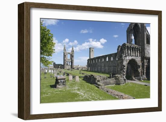 St Andrews Cathedral and St Rules Tower, Fife, Scotland, 2009-Peter Thompson-Framed Photographic Print