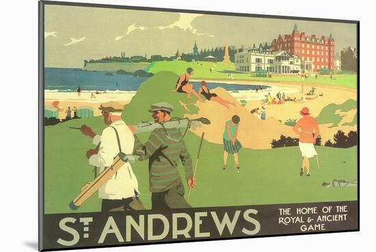 St. Andrews Golf Course-null-Mounted Art Print