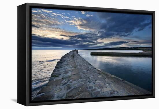 St. Andrews Harbour at Dawn, Fife, Scotland, United Kingdom, Europe-Mark Sunderland-Framed Premier Image Canvas