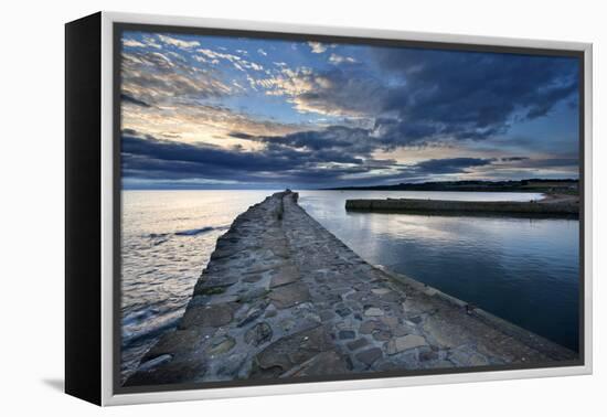 St. Andrews Harbour at Dawn, Fife, Scotland, United Kingdom, Europe-Mark Sunderland-Framed Premier Image Canvas