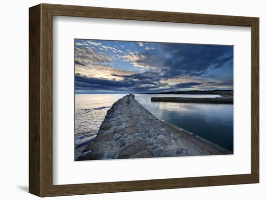 St. Andrews Harbour at Dawn, Fife, Scotland, United Kingdom, Europe-Mark Sunderland-Framed Photographic Print