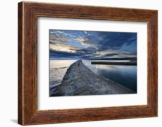 St. Andrews Harbour at Dawn, Fife, Scotland, United Kingdom, Europe-Mark Sunderland-Framed Photographic Print