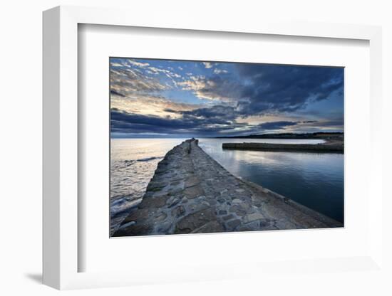 St. Andrews Harbour at Dawn, Fife, Scotland, United Kingdom, Europe-Mark Sunderland-Framed Photographic Print