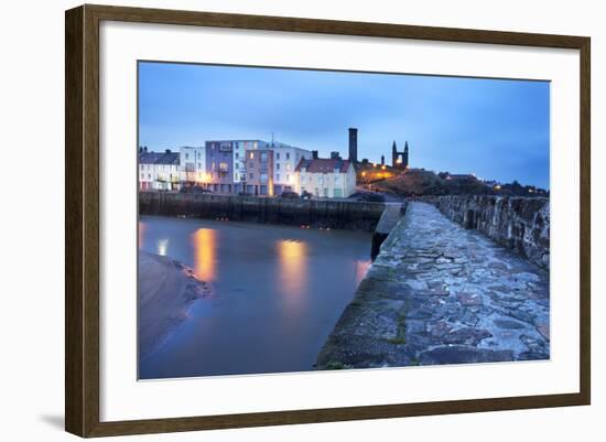 St. Andrews Harbour before Dawn, Fife, Scotland, United Kingdom, Europe-Mark-Framed Photographic Print