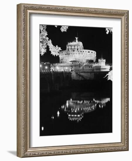 St. Angelo Castle Reflecting in the Tiber River-Bettmann-Framed Photographic Print