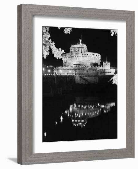 St. Angelo Castle Reflecting in the Tiber River-Bettmann-Framed Photographic Print