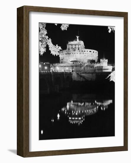 St. Angelo Castle Reflecting in the Tiber River-Bettmann-Framed Photographic Print