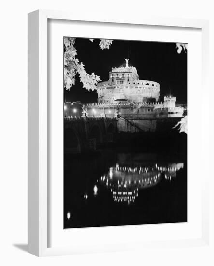St. Angelo Castle Reflecting in the Tiber River-Bettmann-Framed Photographic Print