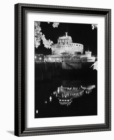 St. Angelo Castle Reflecting in the Tiber River-Bettmann-Framed Photographic Print