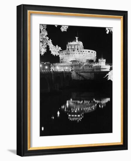 St. Angelo Castle Reflecting in the Tiber River-Bettmann-Framed Photographic Print