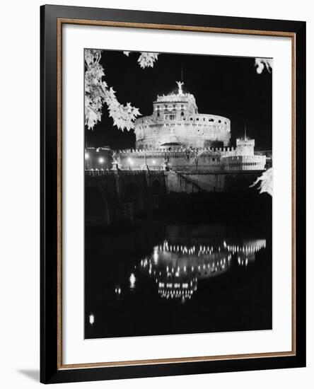 St. Angelo Castle Reflecting in the Tiber River-Bettmann-Framed Photographic Print