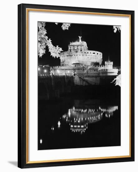 St. Angelo Castle Reflecting in the Tiber River-Bettmann-Framed Photographic Print