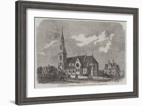 St Ann's Church, Parsonage, and Schools, Hanger-Lane, Stamford-Hill-null-Framed Giclee Print