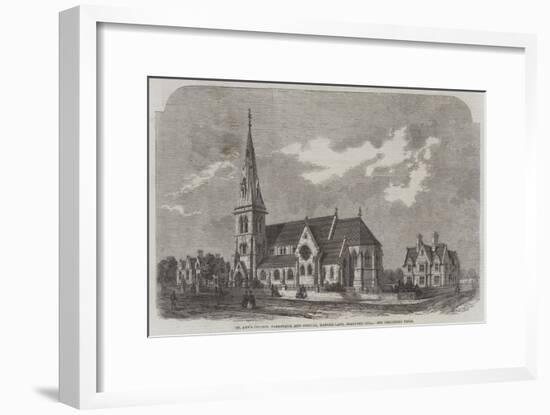 St Ann's Church, Parsonage, and Schools, Hanger-Lane, Stamford-Hill-null-Framed Giclee Print