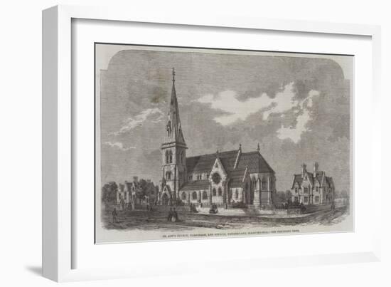 St Ann's Church, Parsonage, and Schools, Hanger-Lane, Stamford-Hill-null-Framed Giclee Print