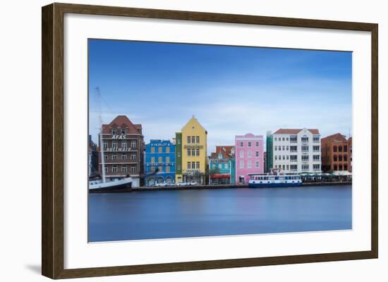 St. Anna Bay Looking Towards Colonial Merchant Houses Lining Handelskade Along Punda's Waterfront-Jane Sweeney-Framed Photographic Print