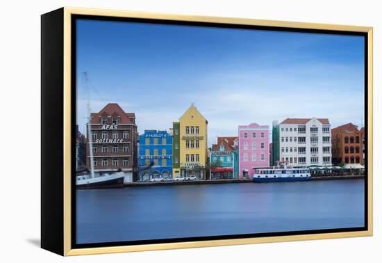 St. Anna Bay Looking Towards Colonial Merchant Houses Lining Handelskade Along Punda's Waterfront-Jane Sweeney-Framed Premier Image Canvas