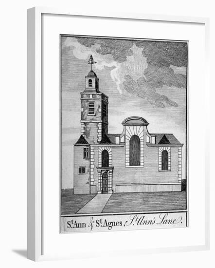 St Anne and St Agnes, Gresham Street, City of London, 1750-null-Framed Giclee Print