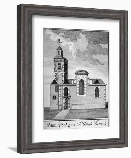 St Anne and St Agnes, Gresham Street, City of London, 1750-null-Framed Giclee Print