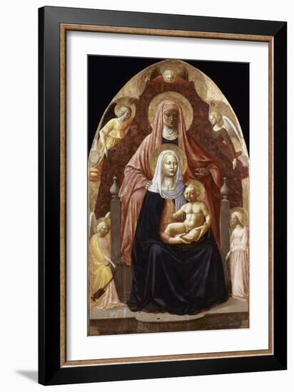 St. Anne, Madonna & Child.-Masaccio-Framed Giclee Print