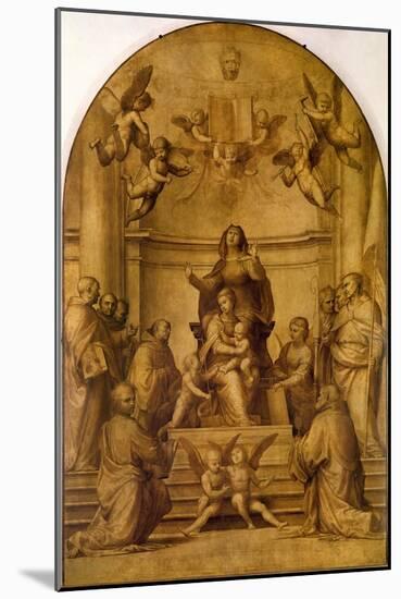 St. Anne (Sepia Altarpiece)-Fra Bartolommeo-Mounted Giclee Print