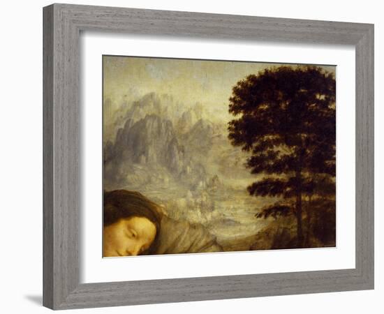 St Anne, Virgin and Child with Lamb, 1508-1513-Leonardo da Vinci-Framed Giclee Print