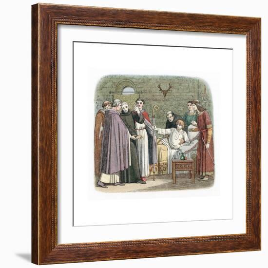 St Anselm Reluctantly Accepting the Archbishopric of Canterbury, 1093-null-Framed Giclee Print