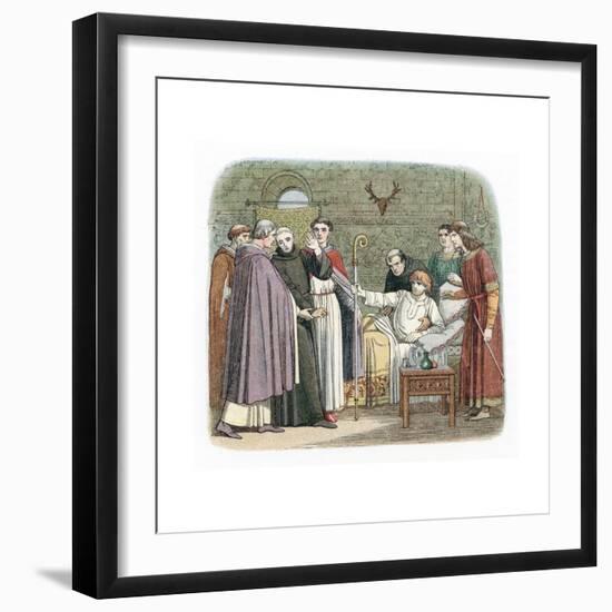 St Anselm Reluctantly Accepting the Archbishopric of Canterbury, 1093-null-Framed Giclee Print