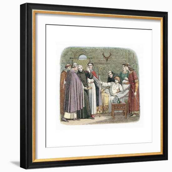 St Anselm Reluctantly Accepting the Archbishopric of Canterbury, 1093-null-Framed Giclee Print