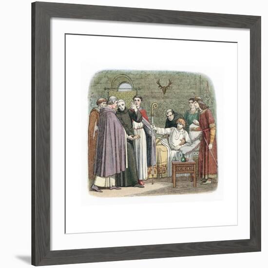 St Anselm Reluctantly Accepting the Archbishopric of Canterbury, 1093-null-Framed Giclee Print