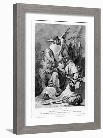 St. Anthony Abbot Enduring the Temptations of the Devil-Giovanni Battista Tiepolo-Framed Giclee Print