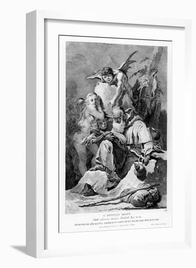 St. Anthony Abbot Enduring the Temptations of the Devil-Giovanni Battista Tiepolo-Framed Giclee Print