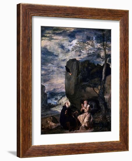 St Anthony and St Paul, the Hermit, 1645-Diego Velazquez-Framed Giclee Print