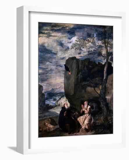 St Anthony and St Paul, the Hermit, 1645-Diego Velazquez-Framed Giclee Print