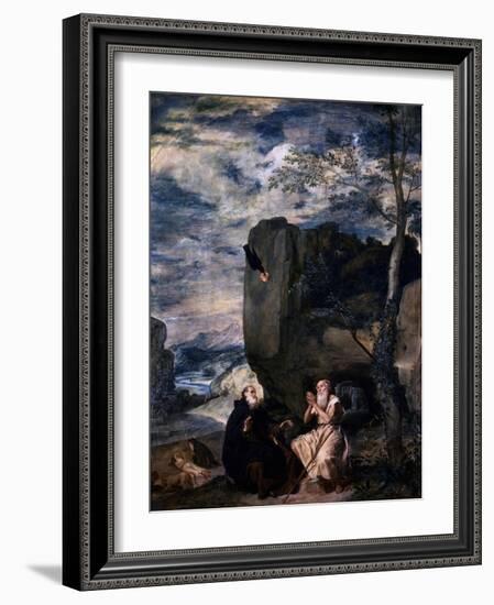 St Anthony and St Paul, the Hermit, 1645-Diego Velazquez-Framed Giclee Print