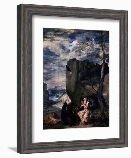 St Anthony and St Paul, the Hermit, 1645-Diego Velazquez-Framed Giclee Print