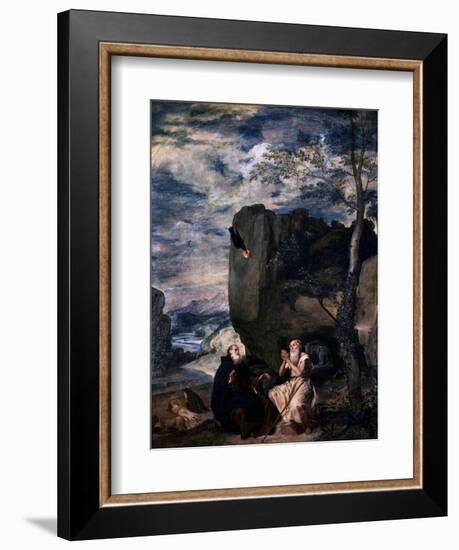 St Anthony and St Paul, the Hermit, 1645-Diego Velazquez-Framed Giclee Print