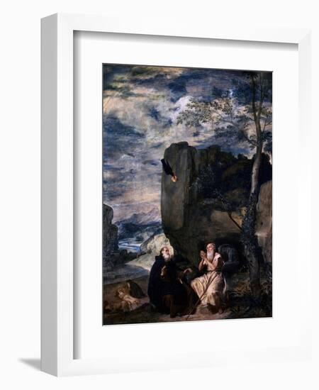 St Anthony and St Paul, the Hermit, 1645-Diego Velazquez-Framed Giclee Print