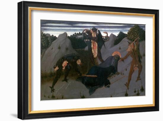 St Anthony Beaten by Devils, 1423-1426-Sassetta-Framed Giclee Print