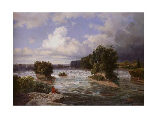 St Anthony Falls As It Appeared In 1848 1855 Giclee Print