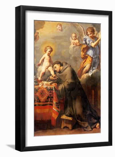 St. Anthony of Padua Adoring the Infant Christ-Elisabetta Sirani-Framed Art Print