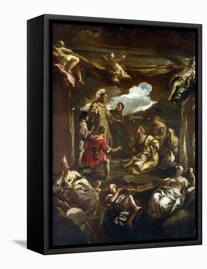 St Anthony of Padua Healing a Young Man, C1654-1705-Luca Giordano-Framed Premier Image Canvas