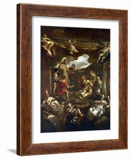 St Anthony of Padua Healing a Young Man, C1654-1705-Luca Giordano-Framed Giclee Print