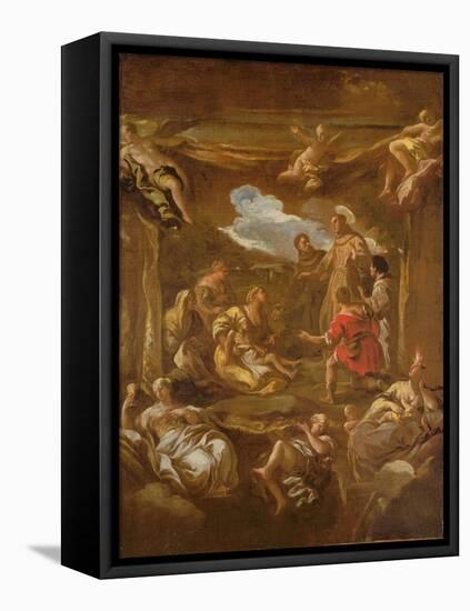 St. Anthony of Padua Healing a Young Man-Luca Giordano-Framed Premier Image Canvas