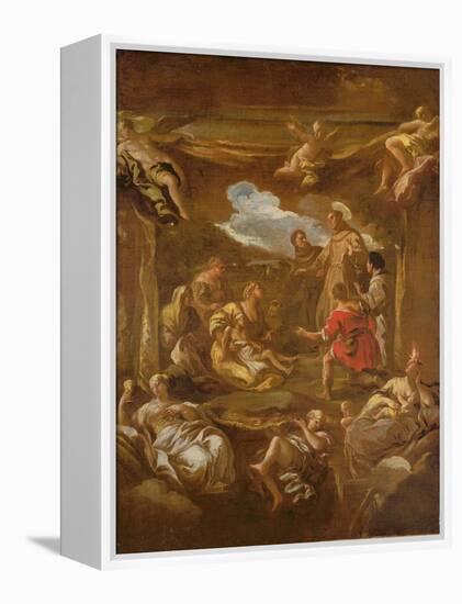 St. Anthony of Padua Healing a Young Man-Luca Giordano-Framed Premier Image Canvas