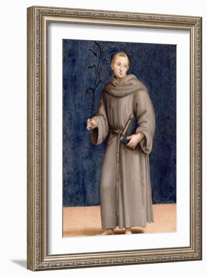 St. Anthony of Padua, Panel from the Predella of the Colonna Altarpiece, C.1502-Raphael-Framed Giclee Print