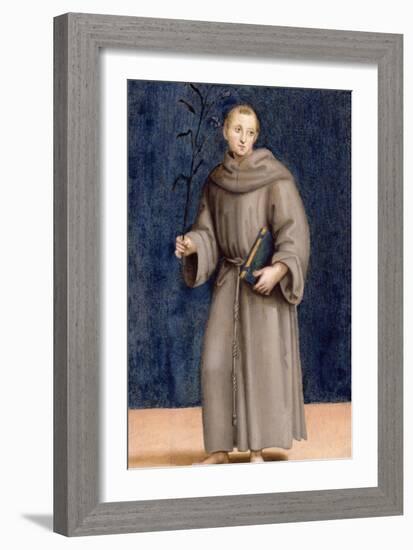 St. Anthony of Padua, Panel from the Predella of the Colonna Altarpiece, C.1502-Raphael-Framed Giclee Print