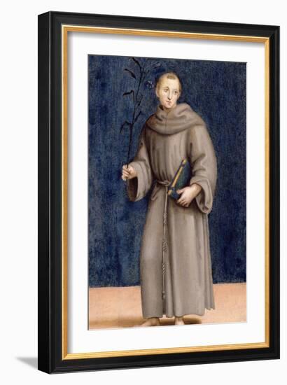 St. Anthony of Padua, Panel from the Predella of the Colonna Altarpiece, C.1502-Raphael-Framed Giclee Print